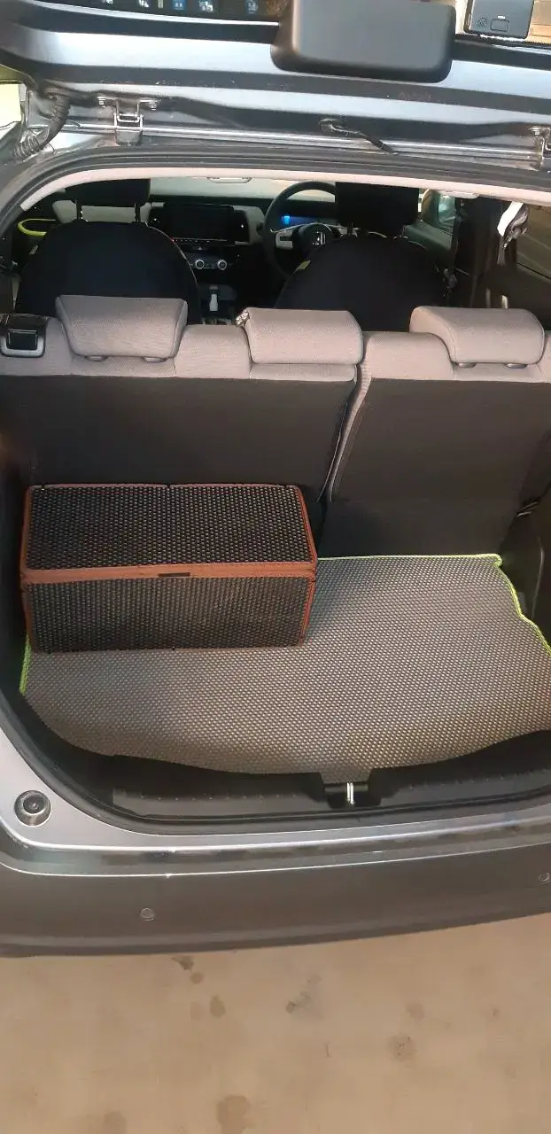 Багажник Honda Fit 2020 GR-3 с серым ЕВА-ковриком и зеленым кантом