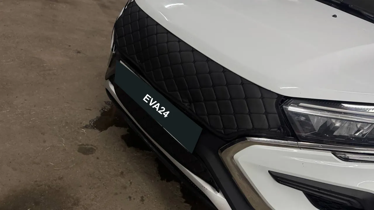 Утеплитель решётки радиатора на Lada Vesta 2024 — вид установленного изделия